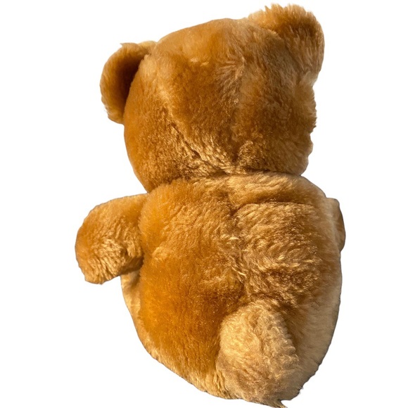 Vtg Dakin TEDDY BEAR 7”  Stuffed Brown Plush 1982 Nutshells Shredded Clippings - Picture 3 of 6
